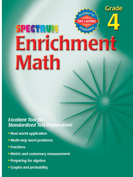 Title details for Enrichment Math, Grade 4 by Spectrum - Available